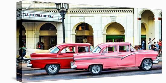 Vintage American Cars in Cuba-John Lynn-Stretched Canvas