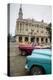 Vintage American Cars Parked Outside the Gran Teatro (Grand Theater), Havana, Cuba-Yadid Levy-Premier Image Canvas