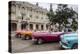 Vintage American Cars Parking Outside the Gran Teatro (Grand Theater), Havana, Cuba-Yadid Levy-Premier Image Canvas