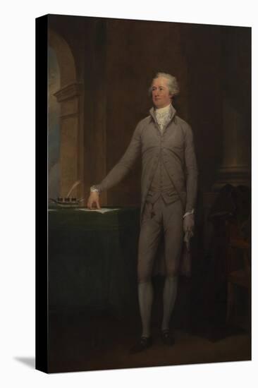 Vintage American History Painting of Alexander Hamilton-Stocktrek Images-Stretched Canvas