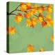 Vintage Autumn Wallpaper, Leaf Fall Background-silvionka-Stretched Canvas