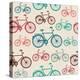 Vintage Bike Pattern-cienpies-Stretched Canvas