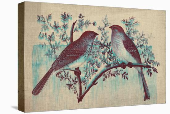 Vintage Birds (Blue)-null-Stretched Canvas