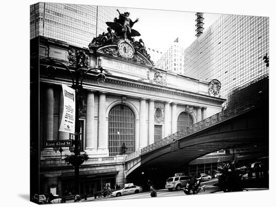 Vintage Black and White Series - Grand Central Station - 42nd Street Sign - Manhattan, New York-Philippe Hugonnard-Premier Image Canvas