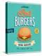 Vintage Burgers Poster-avean-Stretched Canvas
