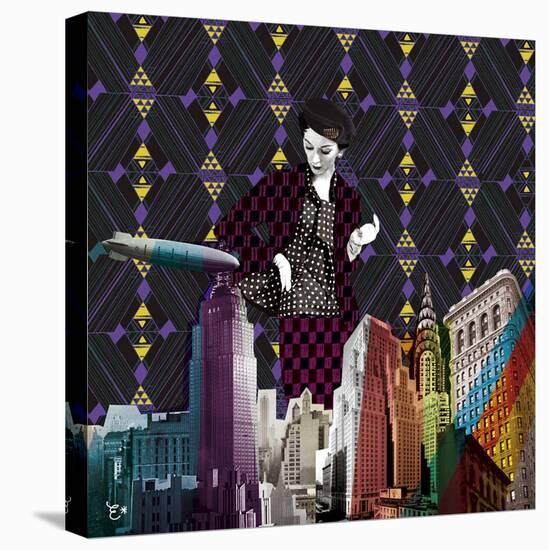 Vintage City II-Emilie Ramon-Stretched Canvas