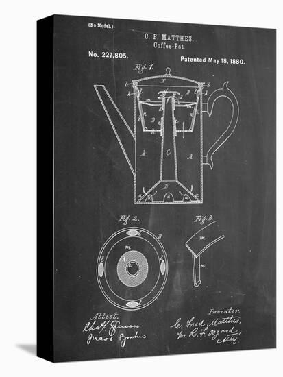 Vintage Coffee Pot Patent-null-Stretched Canvas