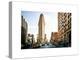 Vintage Colors Landscape of Flatiron Building and 5th Ave, Manhattan, NYC, White Frame-Philippe Hugonnard-Stretched Canvas