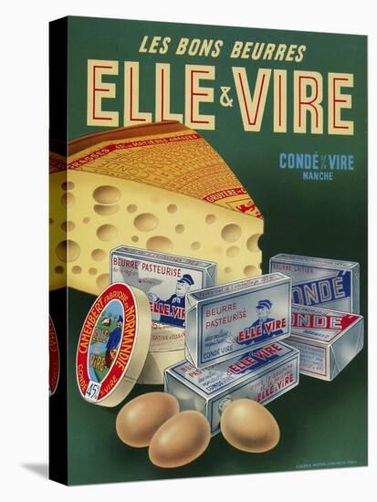 Vintage Dairy Ad France-null-Premier Image Canvas