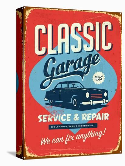 Vintage Design -  Classic Garage-Real Callahan-Stretched Canvas