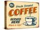 Vintage Design -  Fresh Brewed Coffee-Real Callahan-Stretched Canvas