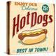 Vintage Design -  Hot Dogs-Real Callahan-Premier Image Canvas