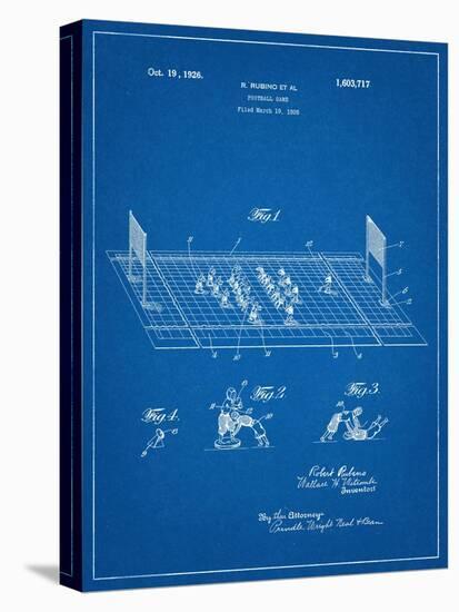Vintage Electric Football Game Patent-null-Stretched Canvas