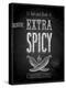 Vintage Extra Spicy Poster - Chalkboard-avean-Stretched Canvas