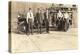 Vintage Fire Engine and Crew-null-Stretched Canvas