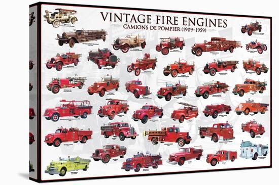 Vintage Fire Engines-null-Stretched Canvas