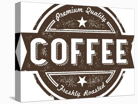 Vintage Fresh Coffee Label Stamp-daveh900-Stretched Canvas
