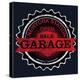 Vintage Garage Retro Label-emeget-Stretched Canvas