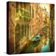 Vintage Image of Venetian Canals-javarman-Stretched Canvas