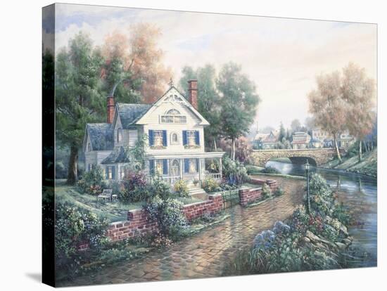 Vintage Island Home-Carl Valente-Stretched Canvas