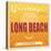 Vintage Long Beach, California Poster-radubalint-Stretched Canvas