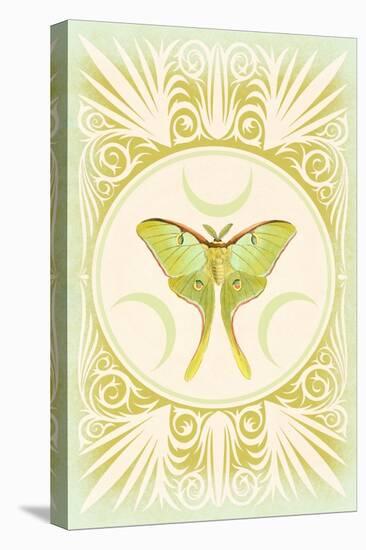 Vintage Luna Moth-null-Stretched Canvas