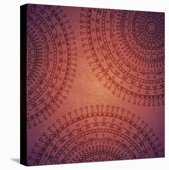 Vintage Mandala Ornament Background-siminitzki-Stretched Canvas