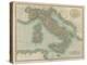 Vintage Map of Italy-John Cary-Stretched Canvas