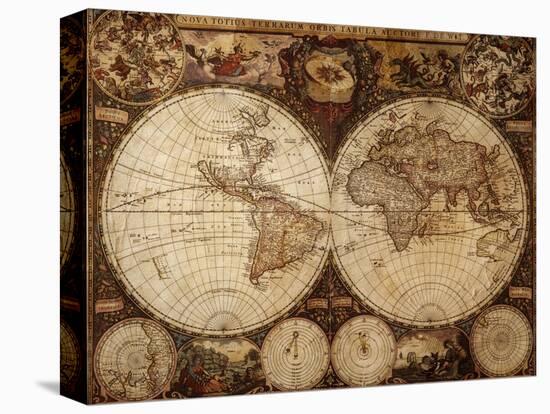 Vintage Map-Kuzma-Stretched Canvas