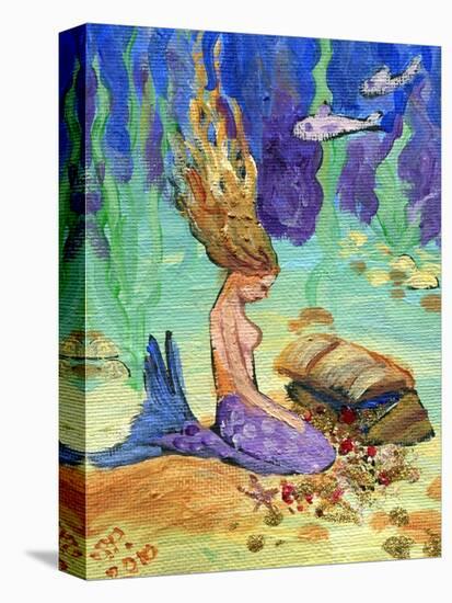 Vintage Mermaid-sylvia pimental-Stretched Canvas