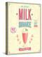 Vintage Milkshake Poster-avean-Stretched Canvas