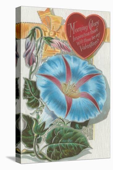 Vintage Morning Glory Valentine-null-Stretched Canvas