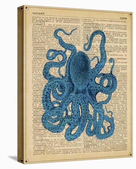 Vintage Octopus-Sparx Studio-Stretched Canvas