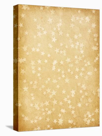 Vintage Paper Decorated with Stars-A_nella-Stretched Canvas