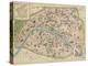 Vintage Paris Map-The Vintage Collection-Stretched Canvas