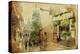 Vintage Parisian Cards Series - Montmartre Street-Maugli-l-Stretched Canvas