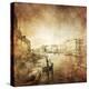 Vintage Photo of Grand Canal, Venice, Italy-null-Premier Image Canvas