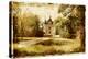 Vintage Picture With Castle-Maugli-l-Stretched Canvas