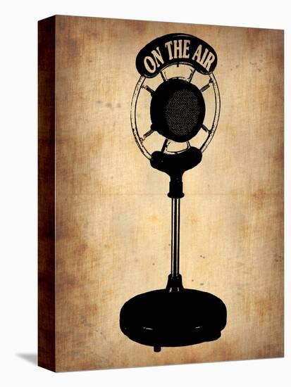 Vintage Radio Microphone-NaxArt-Stretched Canvas