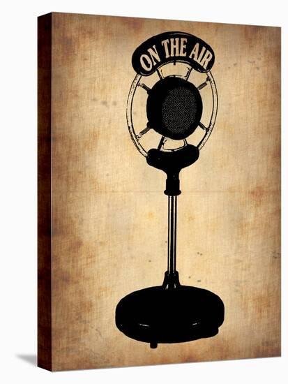 Vintage Radio Microphone-NaxArt-Stretched Canvas