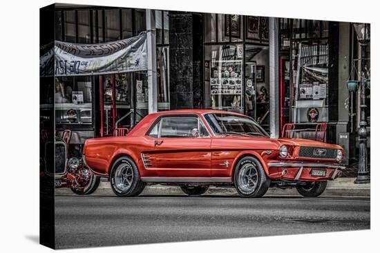 Vintage Retro American Car-David Challinor-Premier Image Canvas