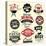 Vintage Retro BBQ Badges and Labels-Catherinecml-Stretched Canvas