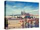 Vintage Retro Hipster Style Travel Image of Charles Bridge over Vltava River and Gradchany (Prague-f9photos-Premier Image Canvas