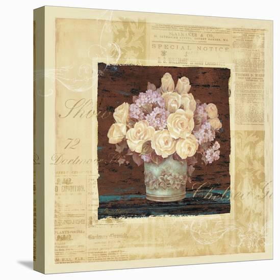 Vintage Rose Yellow-Pamela Gladding-Stretched Canvas