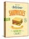 Vintage Sandwiches Poster-avean-Stretched Canvas