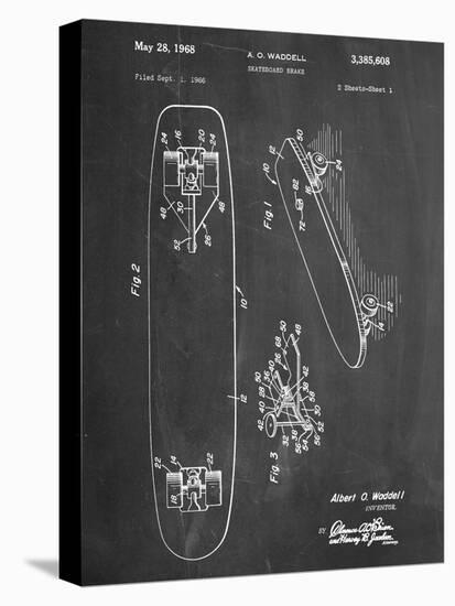 Vintage Skateboard Patent-null-Stretched Canvas