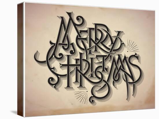 Vintage Style Detailed Christmas Card-traffico-Stretched Canvas