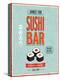 Vintage Sushi Bar Poster-avean-Stretched Canvas