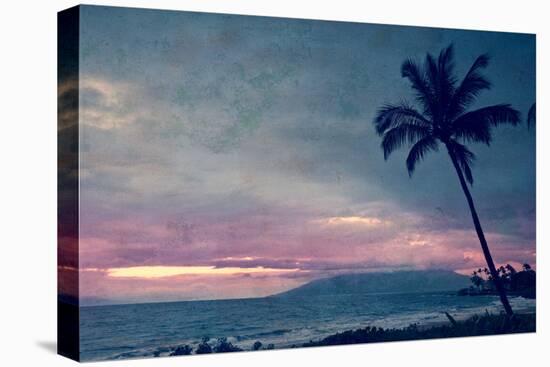 Vintage Take on a Tropical Sunset on Maui in Hawaii-pdb1-Premier Image Canvas