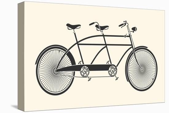 Vintage Tandem Bicycle-hauvi-Stretched Canvas